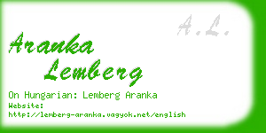 aranka lemberg business card